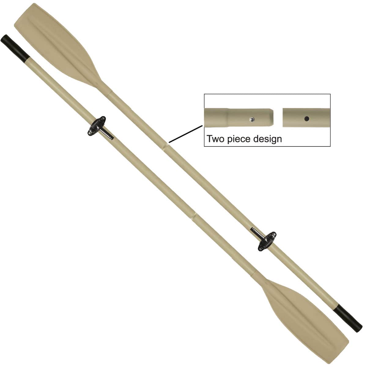 Heavy Duty Aluminum Oars, Split Shaft, 2 Piece, Pair J91053
