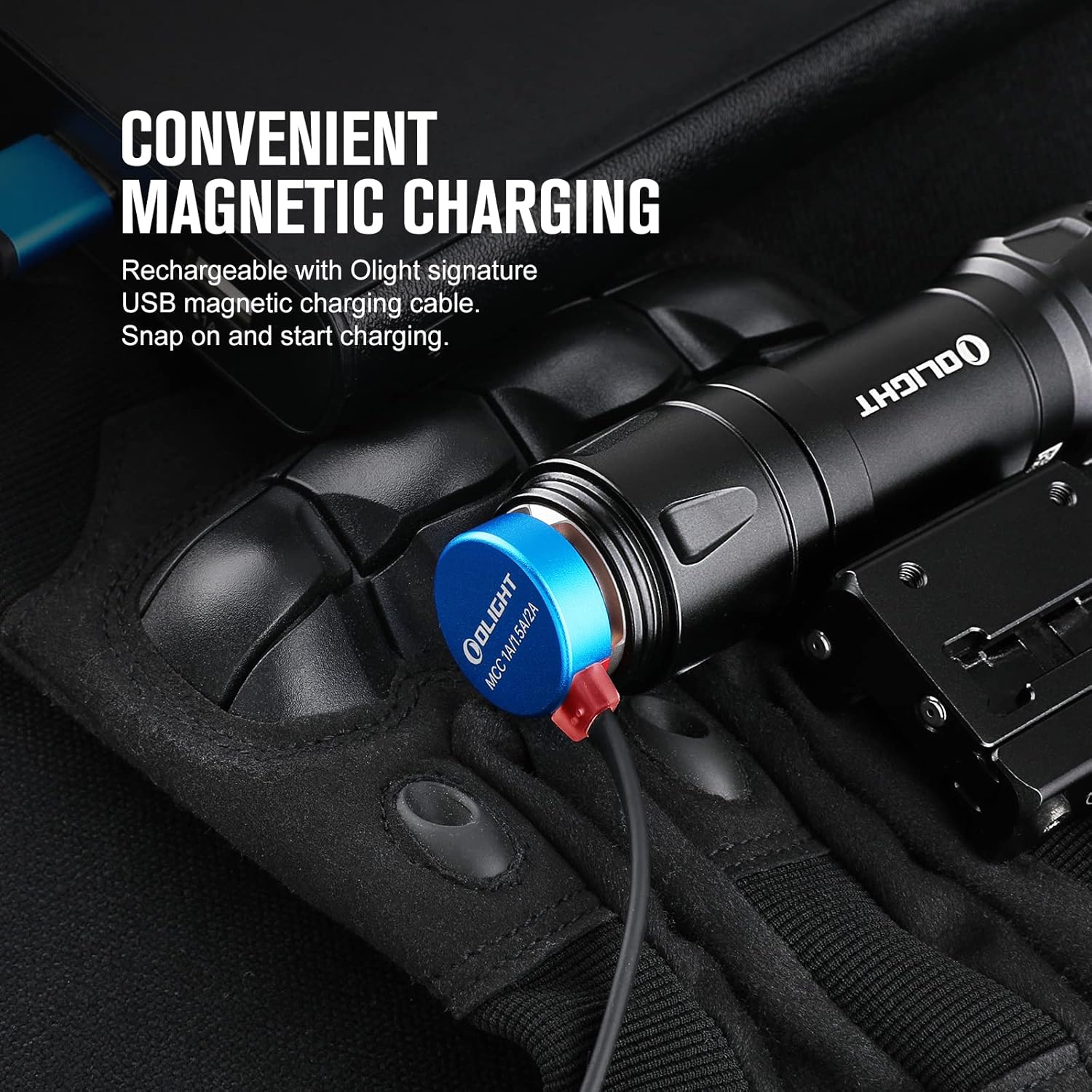1000 Lumens Rechargeable Tactical Flashlight with Green Beam and White LED Combo L815