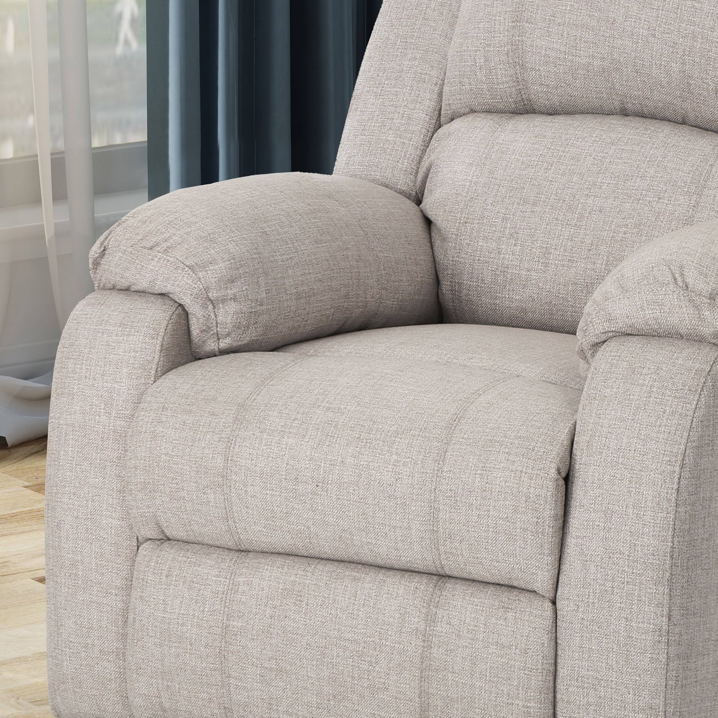 Gray Fabric Gliding Recliner Chair R87916