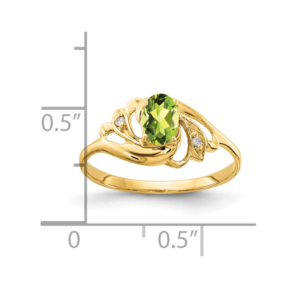 Oval Peridot Diamond Ring X5803