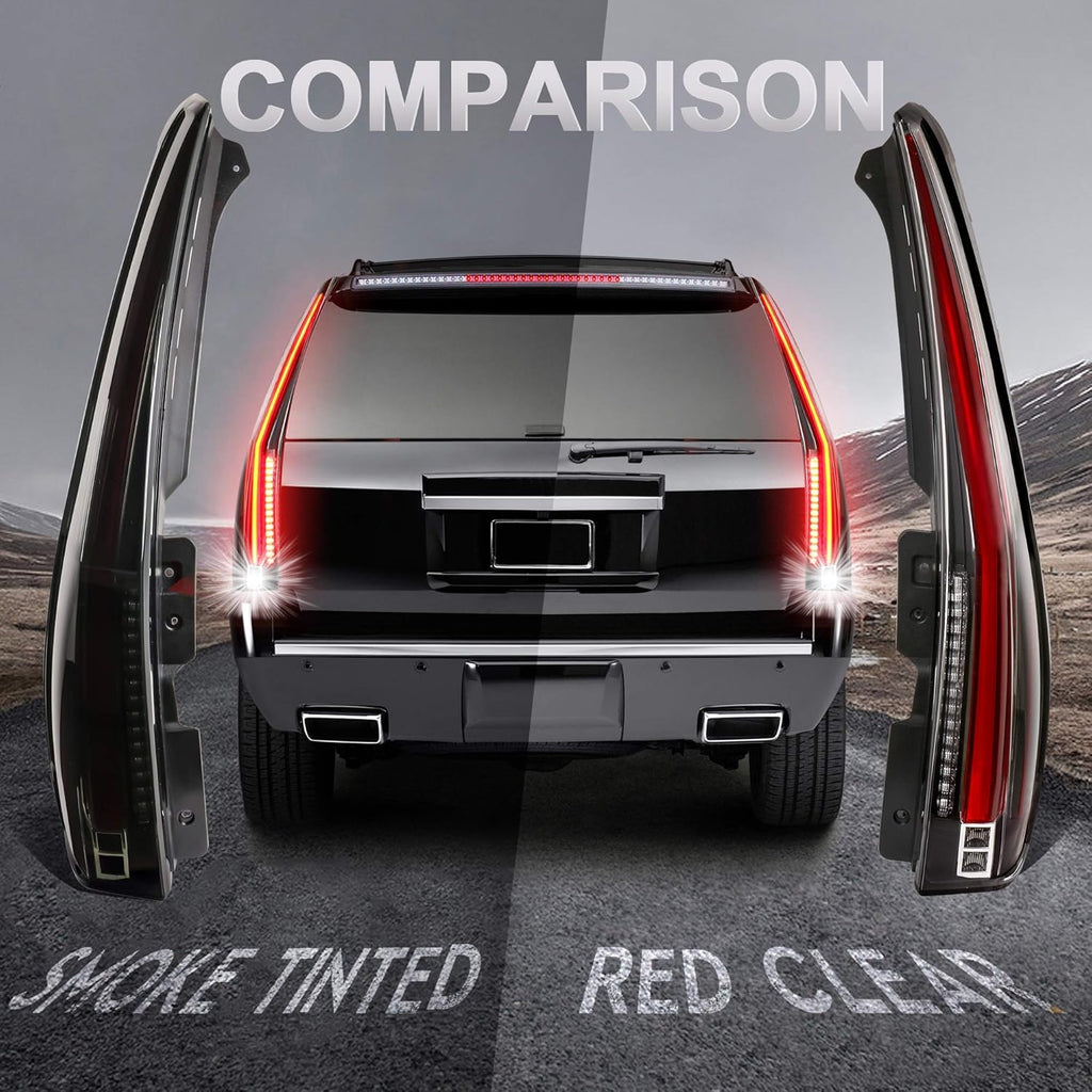 LED Tail Lights Rear Lamp Assembly with Red Turn Light (Red Clear) E84206