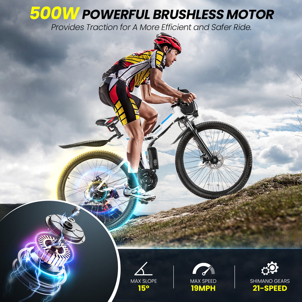 Folding Electric Mountain Bike with Removable Lithium-Ion Battery W84091