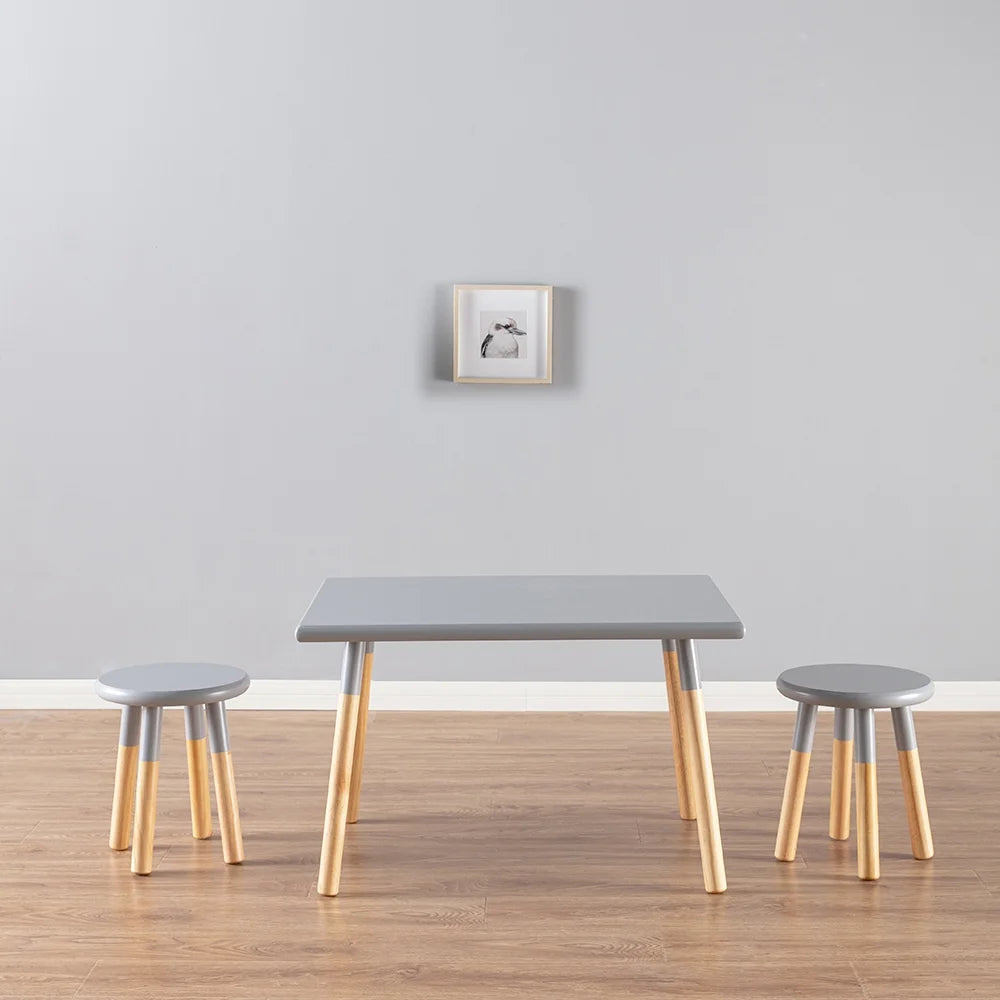 Gray Kids Table and Stool Set T102