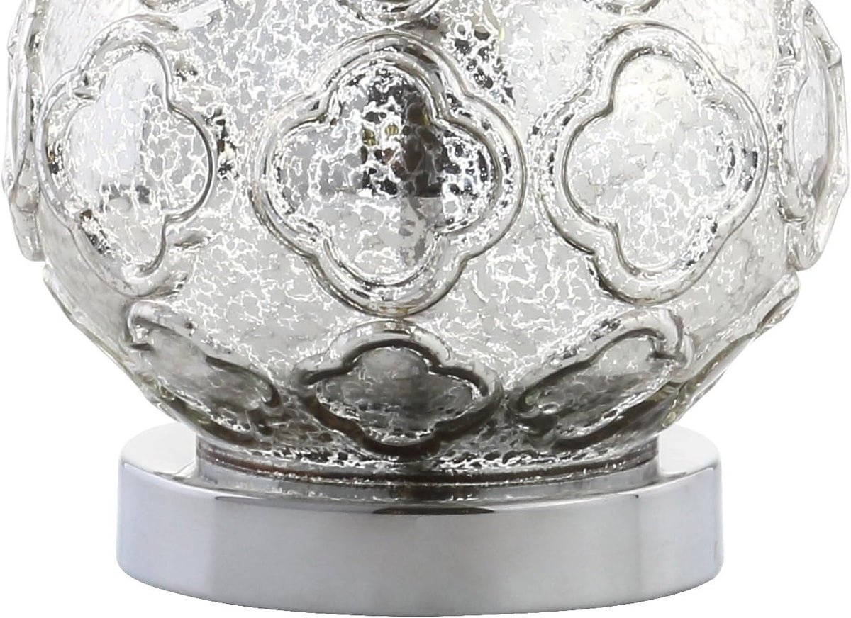 Mercury Silver Glass LED Lamp T37262