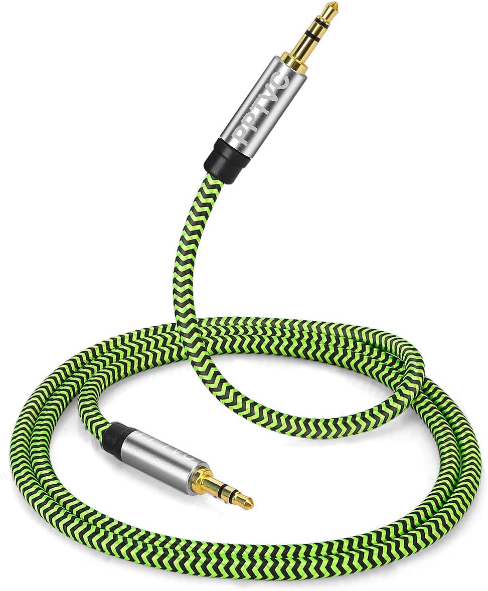 3.5mm Male to Female Nylon-Braided Stereo Audio Extension Cable 100ft Pack of 2 K28526