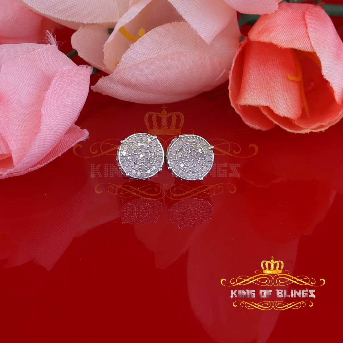 925 Sterling Silver Diamond Stud Earrings Z731170