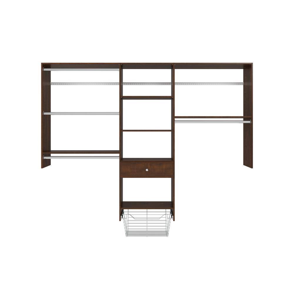 Espresso Kids Convertible Wood Closet System V2211