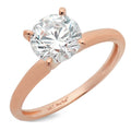 14K Rose Gold Solitaire Engagement Ring size 8.5 A713731