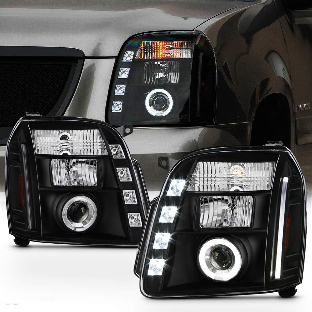Chrome Housing Projector Headlights Headlamps C17370