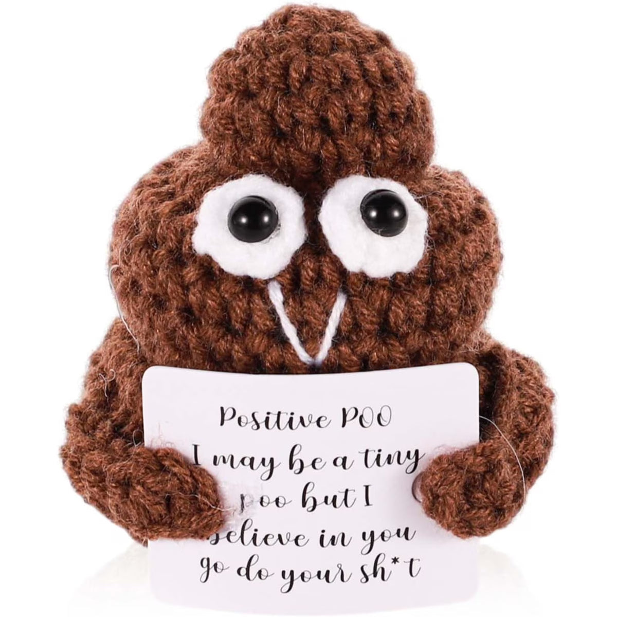 3 Inch Crochet Doll with Positive Cards Q843