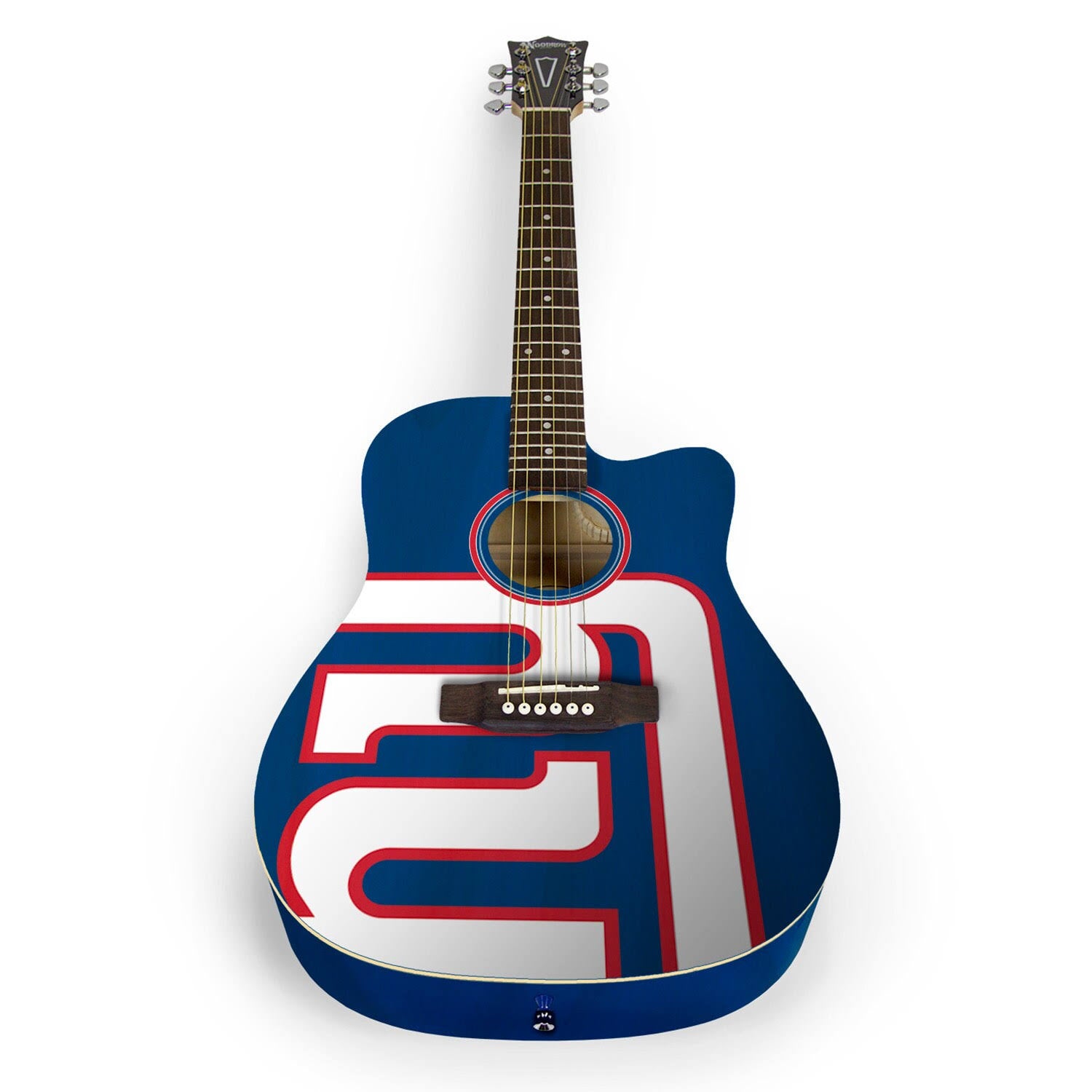 Royal Blue Acoustic Guitar with Case T419262