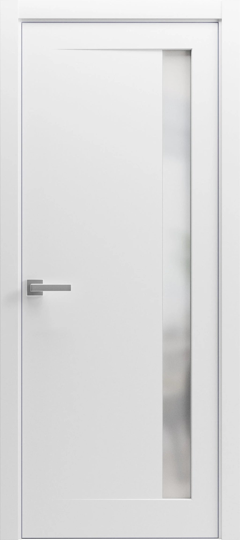 Matte Black Double Barn Door with Frosted Glass Y30140