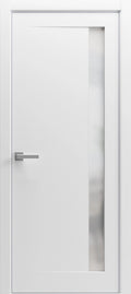 Matte Black Double Barn Door with Frosted Glass Y30140