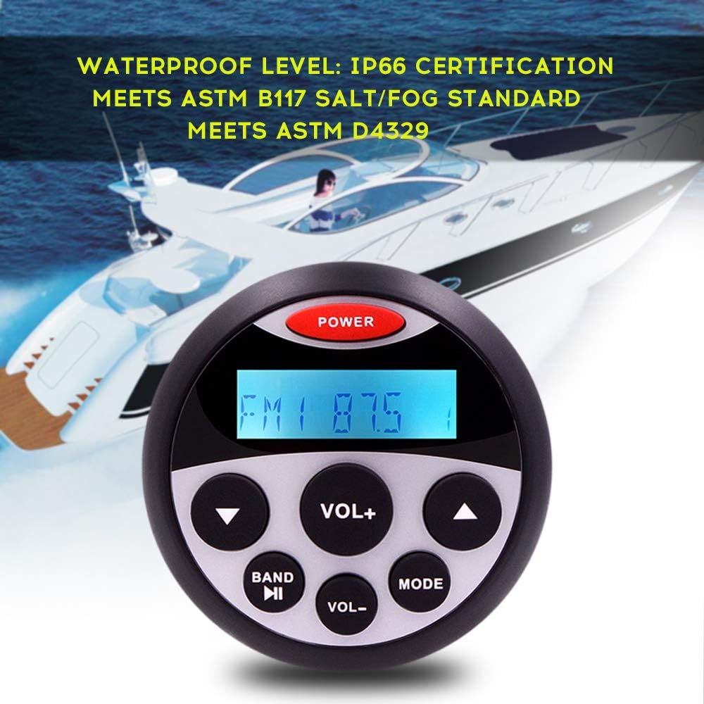 Marine Radio and Speaker Package with 4 Inch White Marine Speakers X895