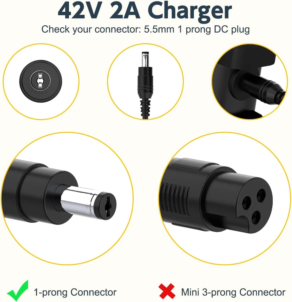 42V AC Adapter Charger for Electric Bike and 36V Scooter Lithium Battery I354