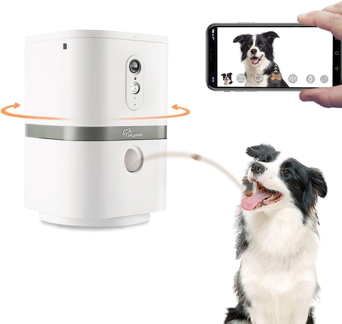 White Full HD Pet Camera with Two-Way Audio and Night Vision V8994