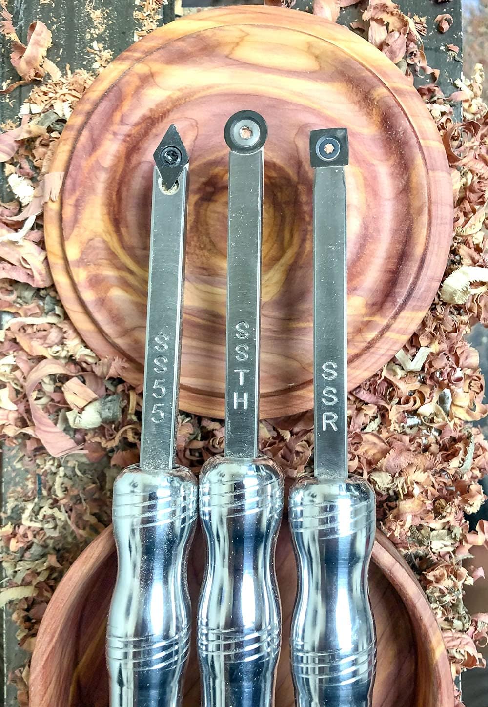 Carbide Lathe Tool Set of 3 Mini Tools with 8 Solid Aluminum Handle, Stainless Steel K471204