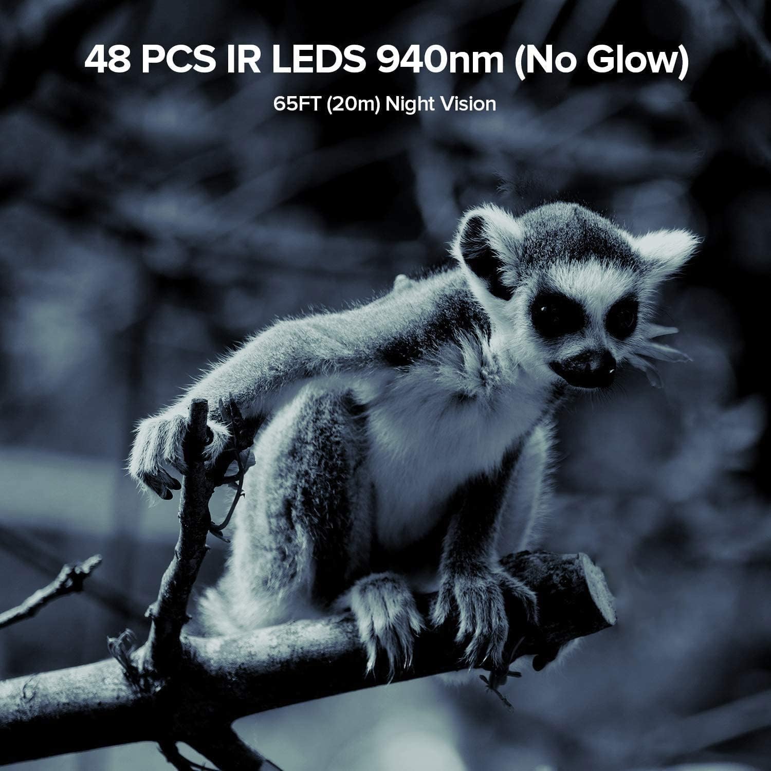20MP Trail Camera with 120° Wide-Angle Motion Sensor and IP66 Waterproof U986011