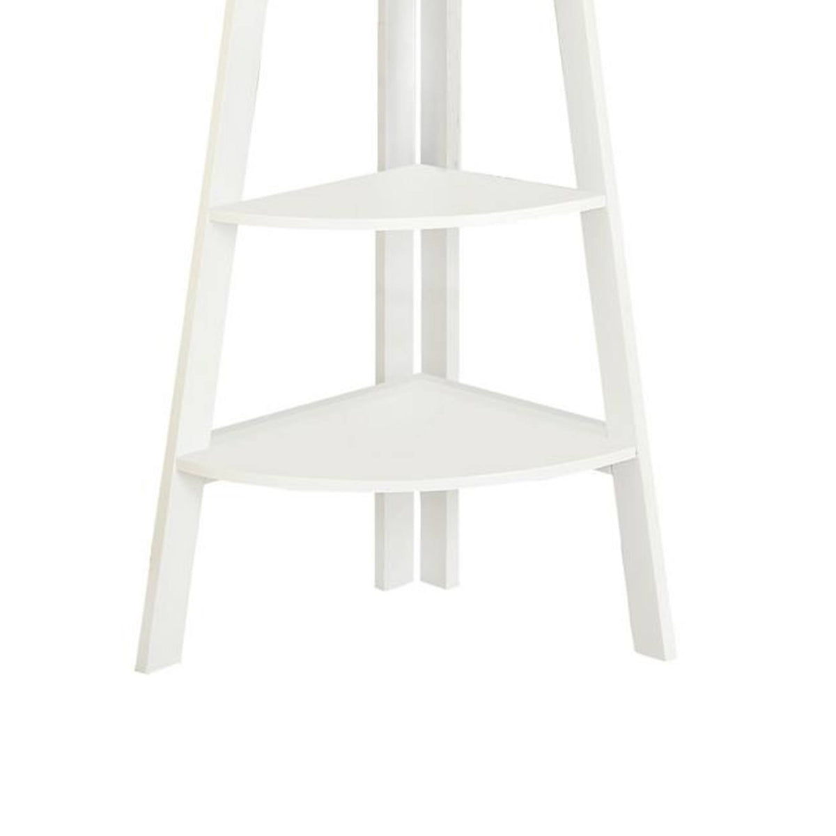 White Corner Ladder Shelf F923156