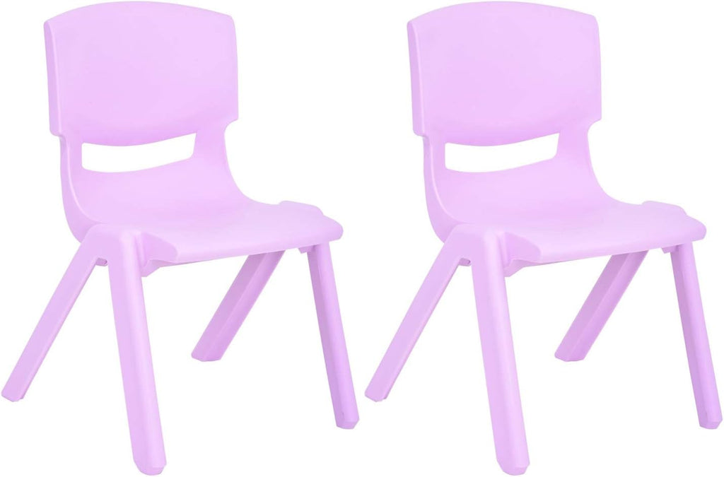 Light Gray Stackable Plastic Kids Learning Chairs (2-Pack) A3924