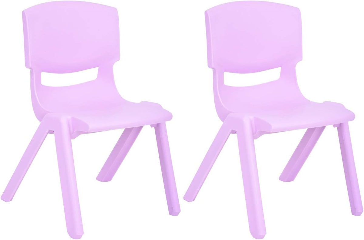 Light Gray Stackable Plastic Kids Learning Chairs (2-Pack) A3924