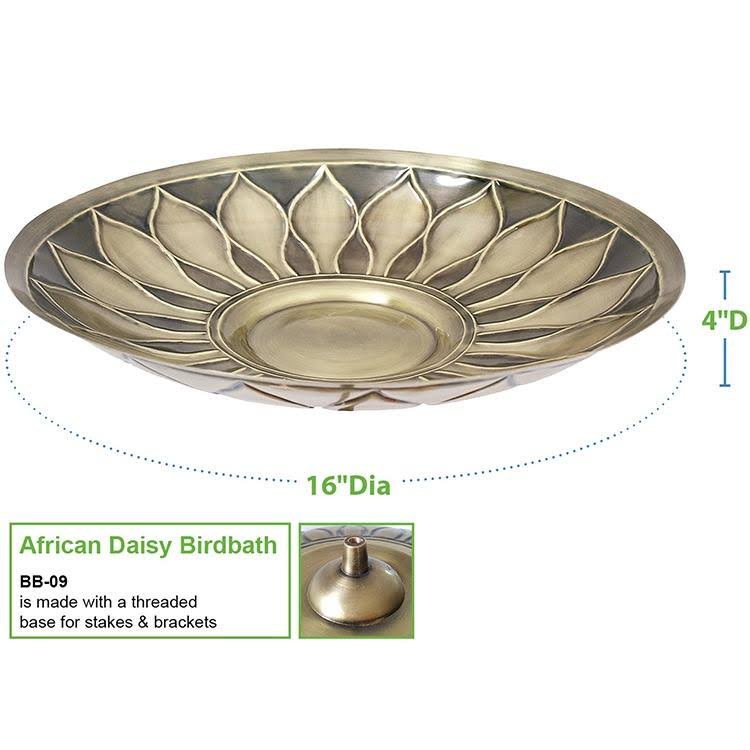 Brass Birdbath with Stake Y78271