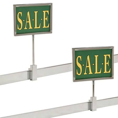 Rectangular Chrome Frame Magnetic Sign Holder, 10 Pack B413