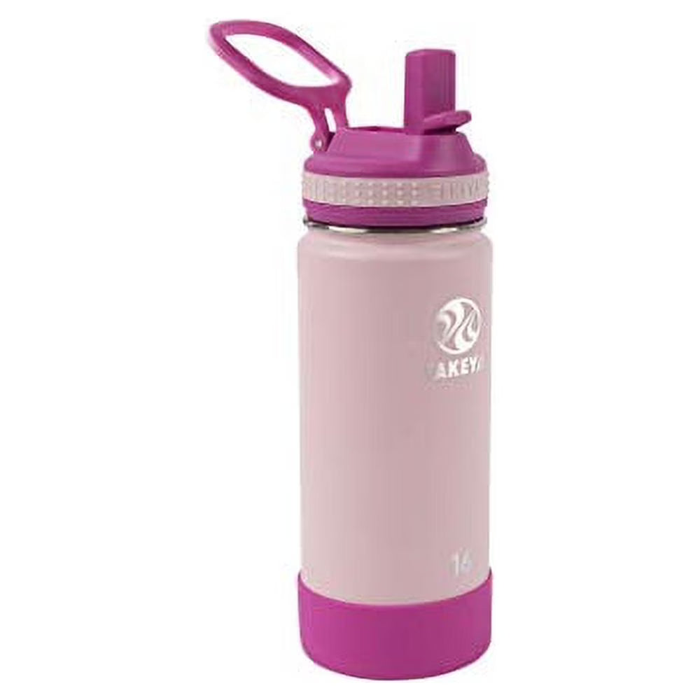 16oz Insulated Stainless Steel Bottle with Straw Lid I3243