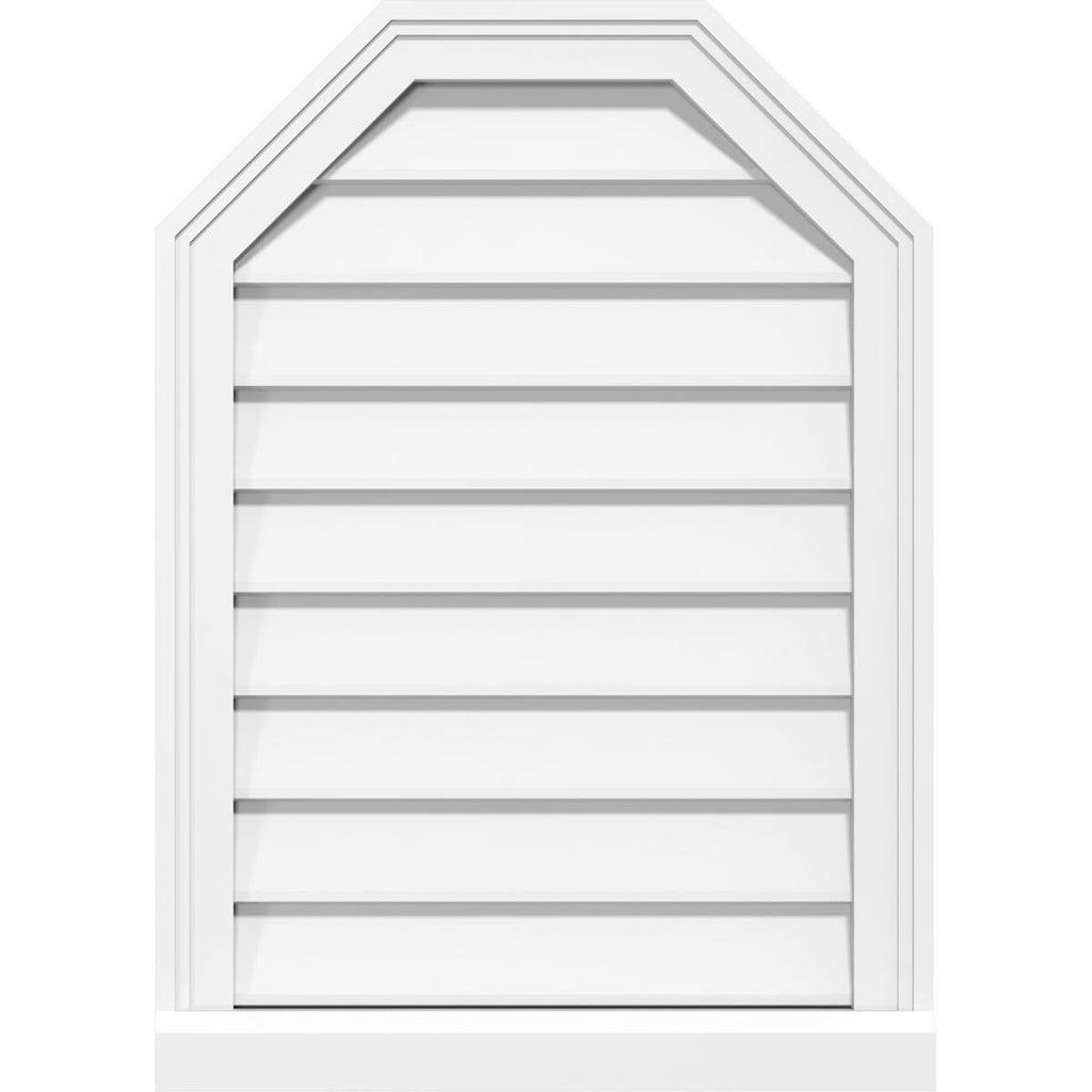 Octagonal Top Surface Mount PVC Gable Vent B733077