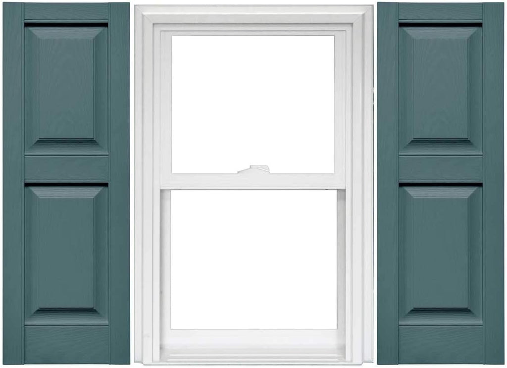 Raised Panel Vinyl Shutters (1 Pair) - 14.75 x 75 Musket Brown C21549