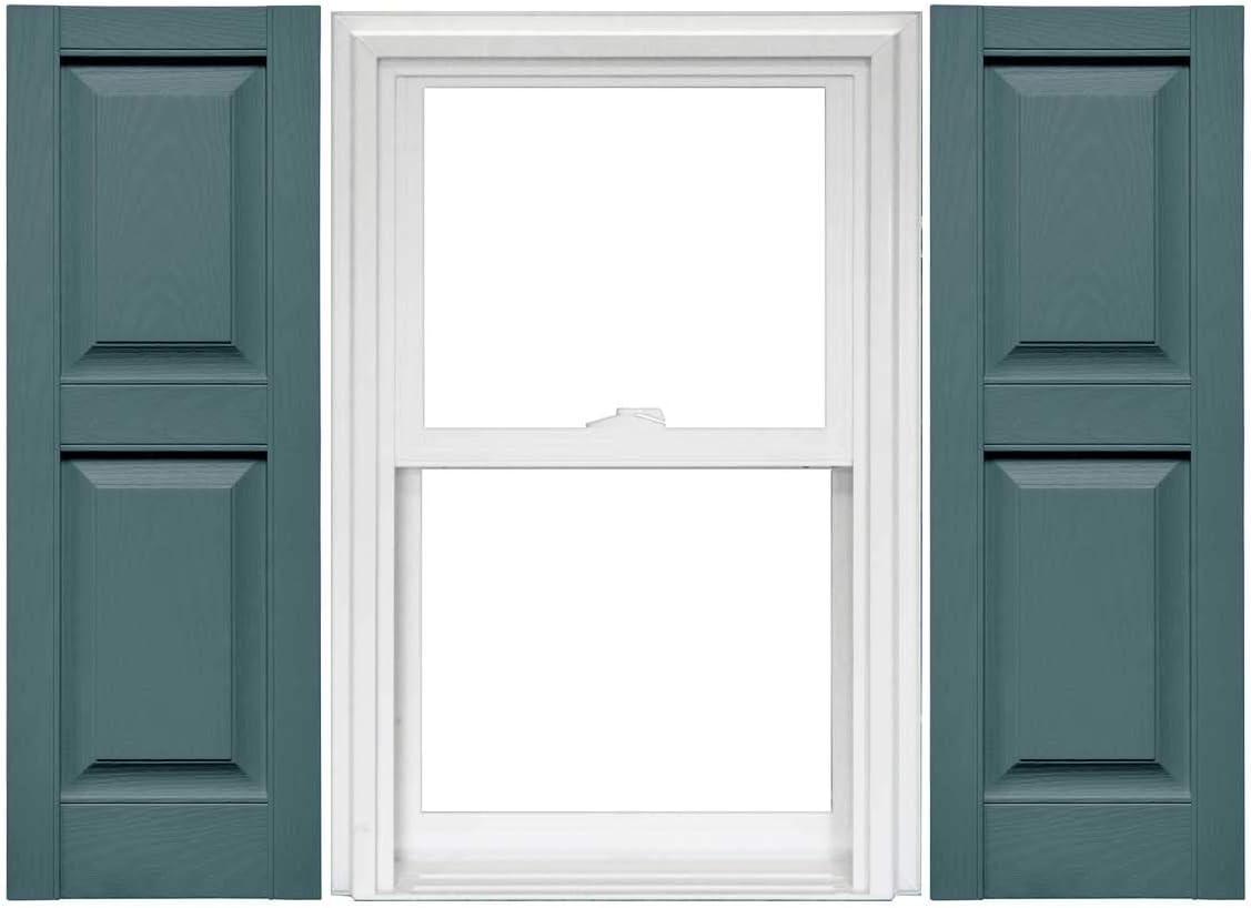 Raised Panel Vinyl Shutters (1 Pair) - 14.75 x 75 Musket Brown C21549