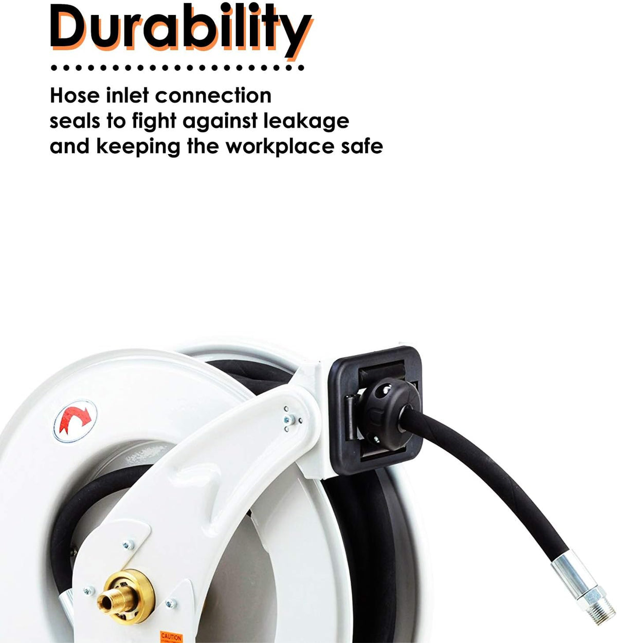 Retractable 1/2" x 50' Industrial Steel Hose Reel B265
