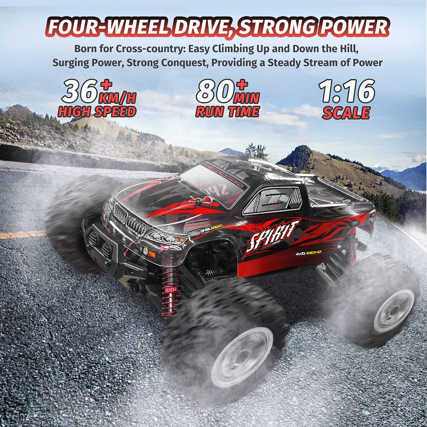 1:16 Scale 4WD Remote Control Monster Truck M3226