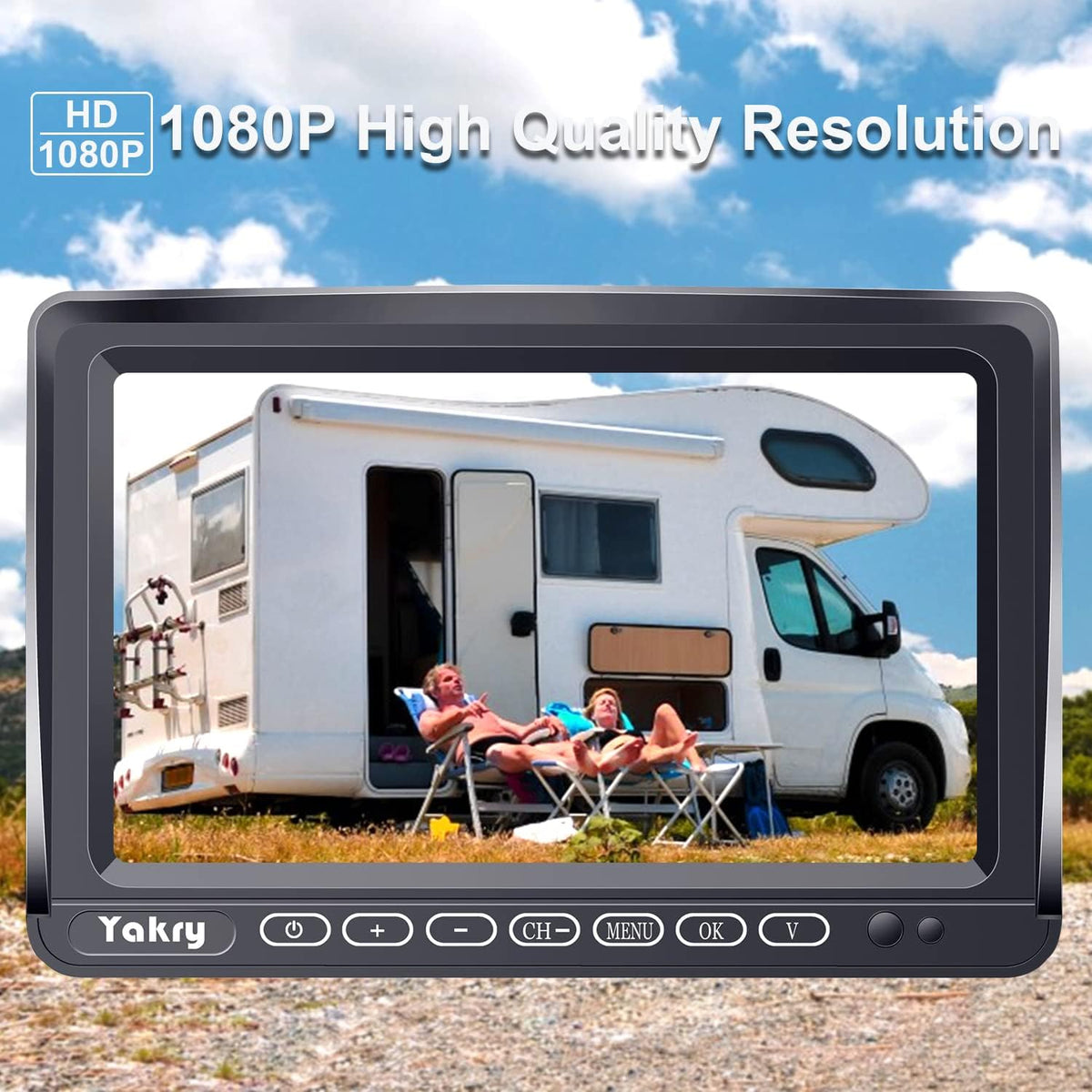 Wireless Backup Camera System with 7 Inch Monitor and 2 Rear View Cameras O408778