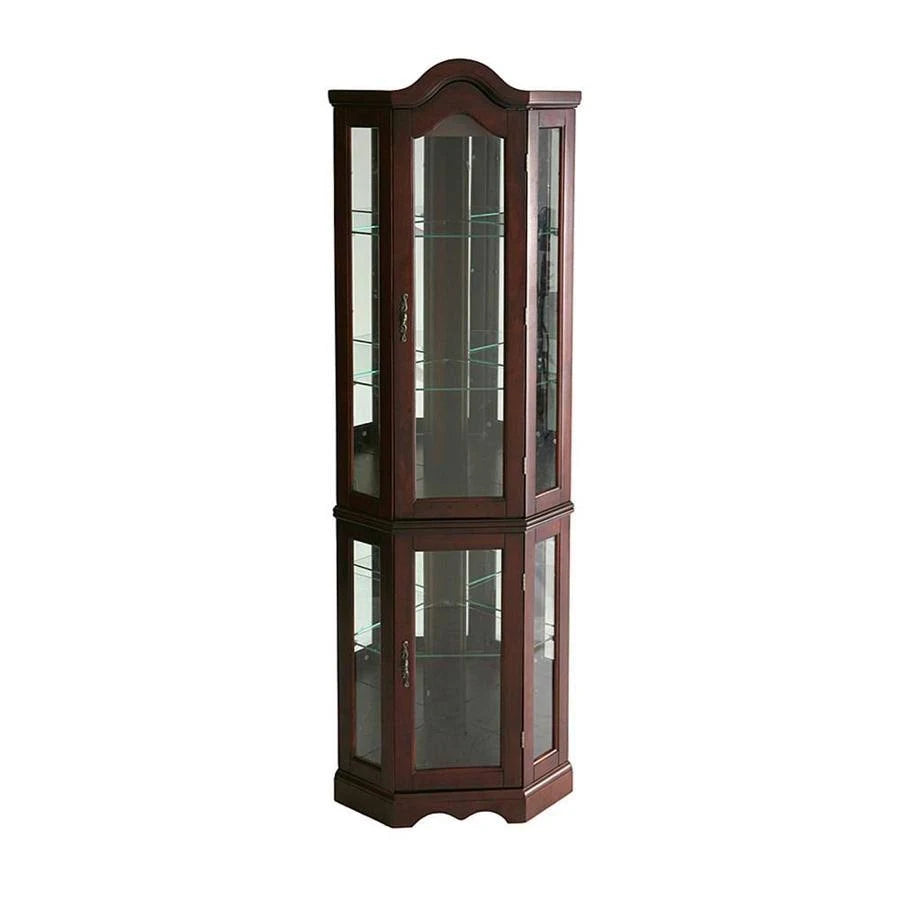 Mahogany Oak China Cabinet in Brown S152813