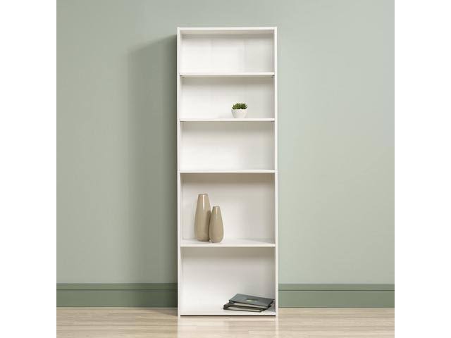 5-Shelf Bookcase, Soft White Finish M589