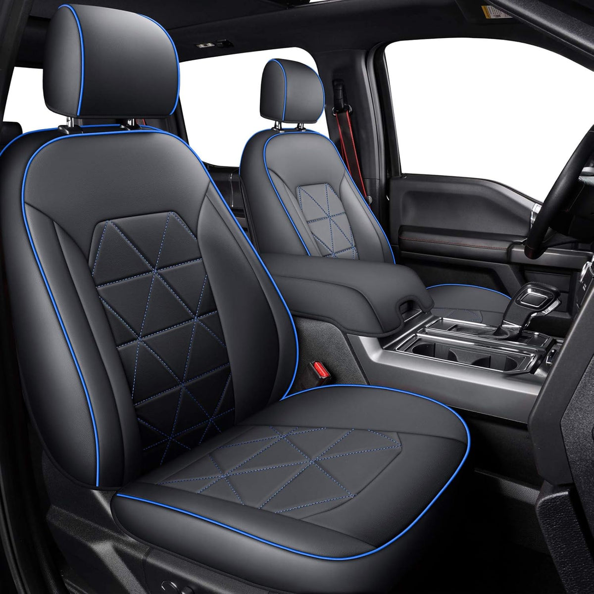 2 Pc Black Front Seat Covers O38957