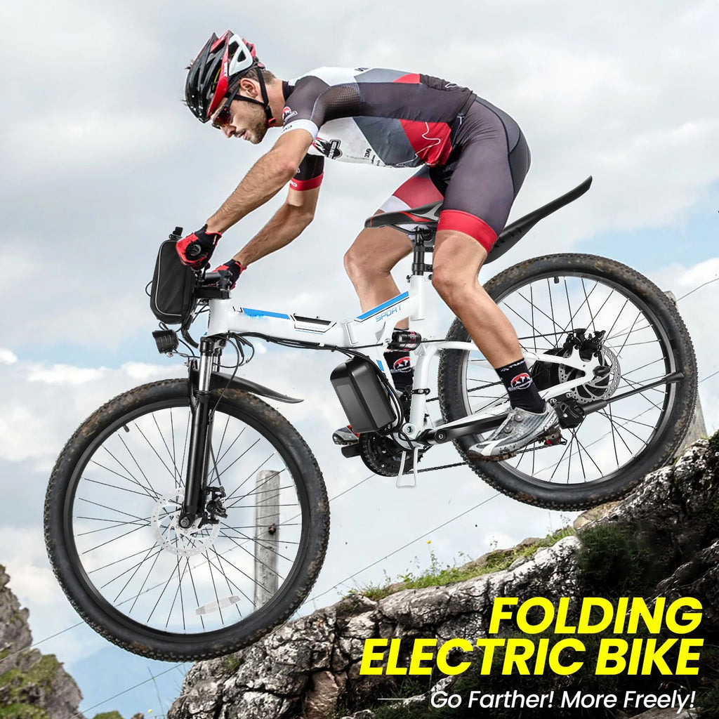 Folding Electric Mountain Bike with Removable Lithium-Ion Battery W84091
