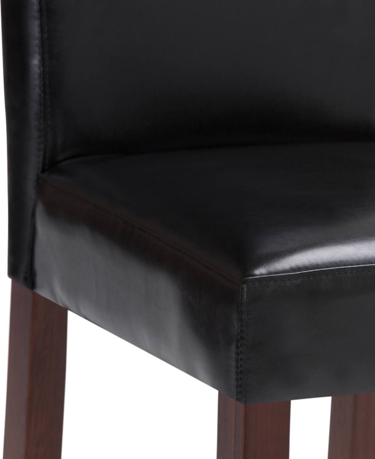 Faux Leather Parson Dining Chair, Satin Cream, Set of 2 Q325866