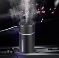 Car Humidifier USB Wireless Stainless Steel Ultrasonic Diffuser with 7 Colors LED Light, Black, Pack of 2 D978