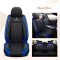 Black-Green Leather Car Seat Covers 5 Seats Full Set L90537