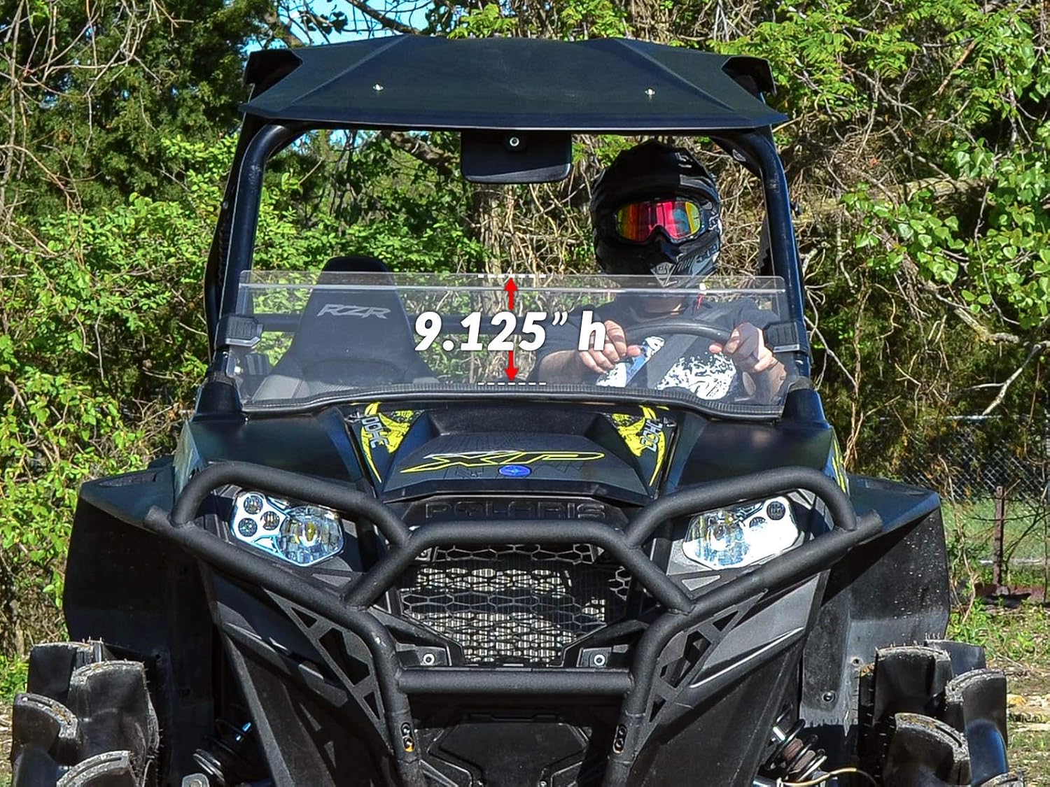 Half RZR Windshield, 1/4" Thick Clear Polycarbonate U72156