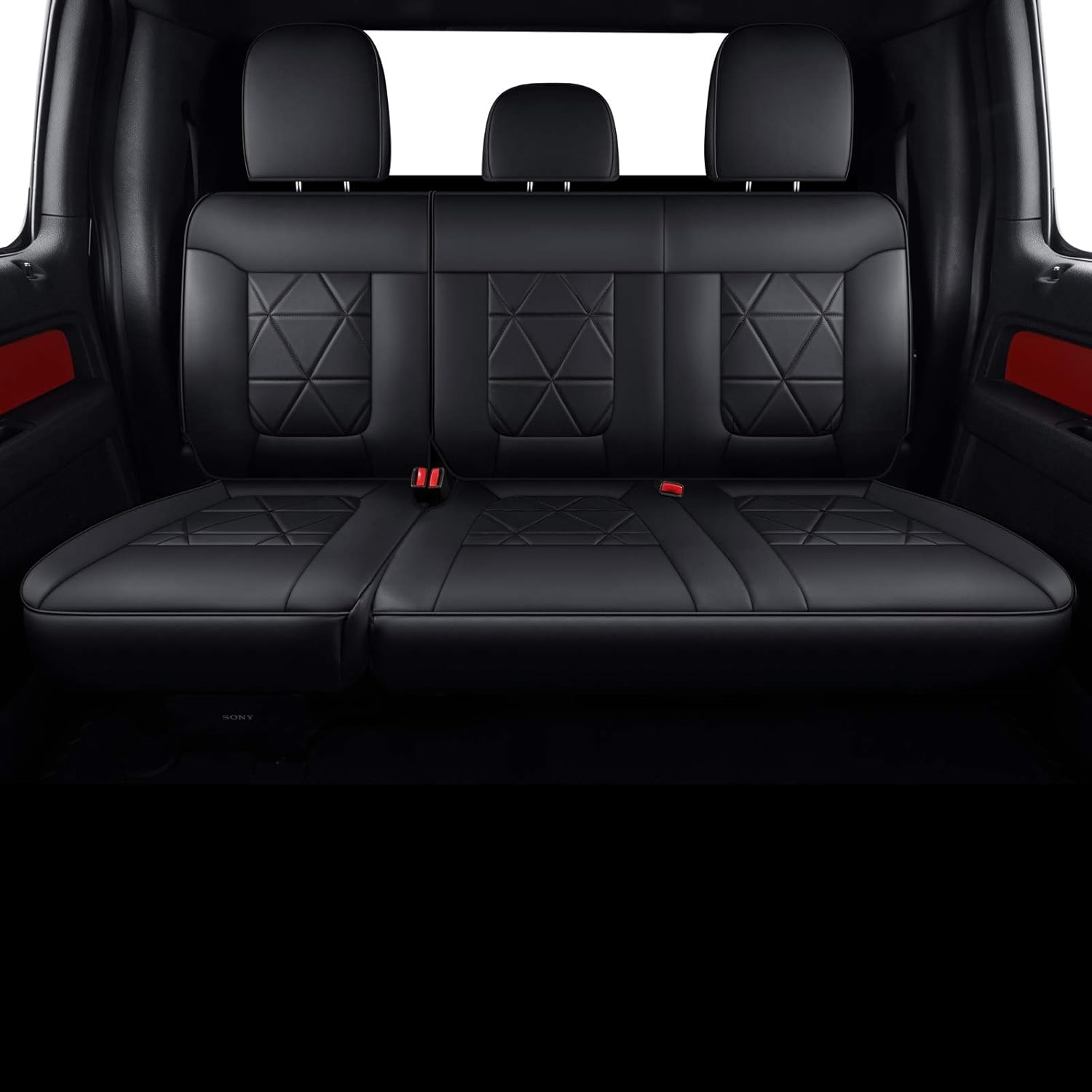 2 Pc Black Front Seat Covers O38957