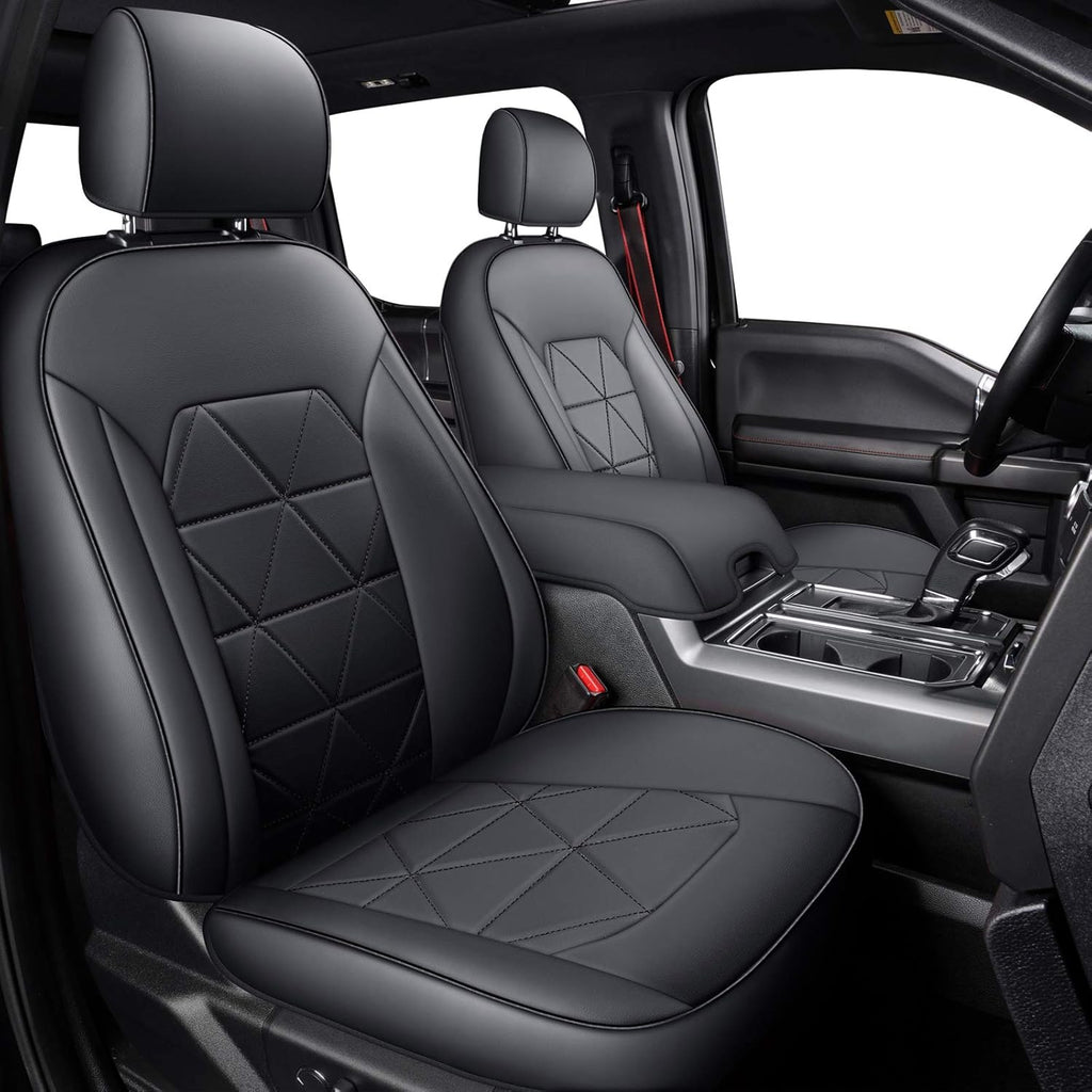 2 Pc Black Front Seat Covers O38957