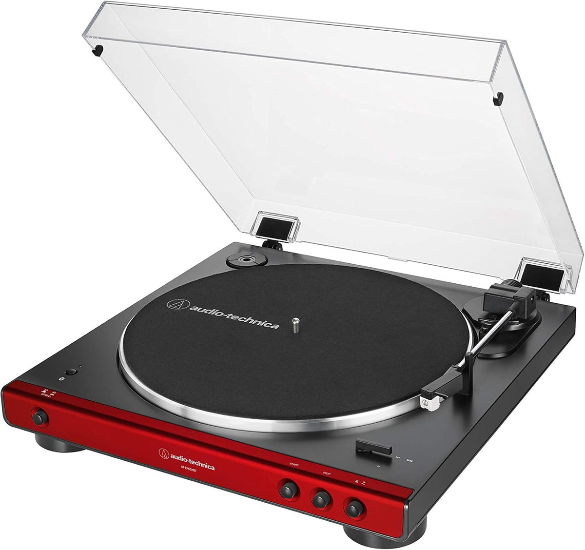 Red/Black Bluetooth Belt-Drive Stereo Turntable W38813