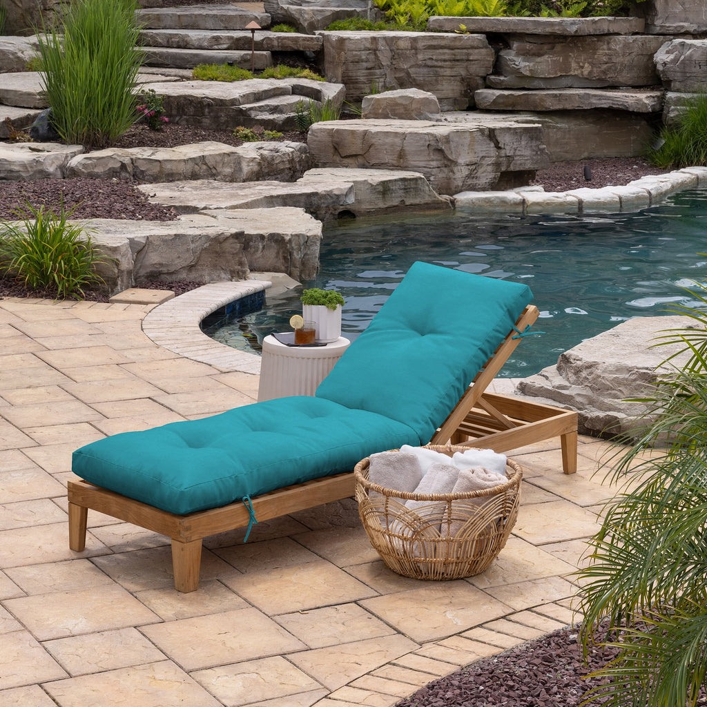 Plush Blowfill Chaise Cushion 76 x 22, Lake Blue I7717