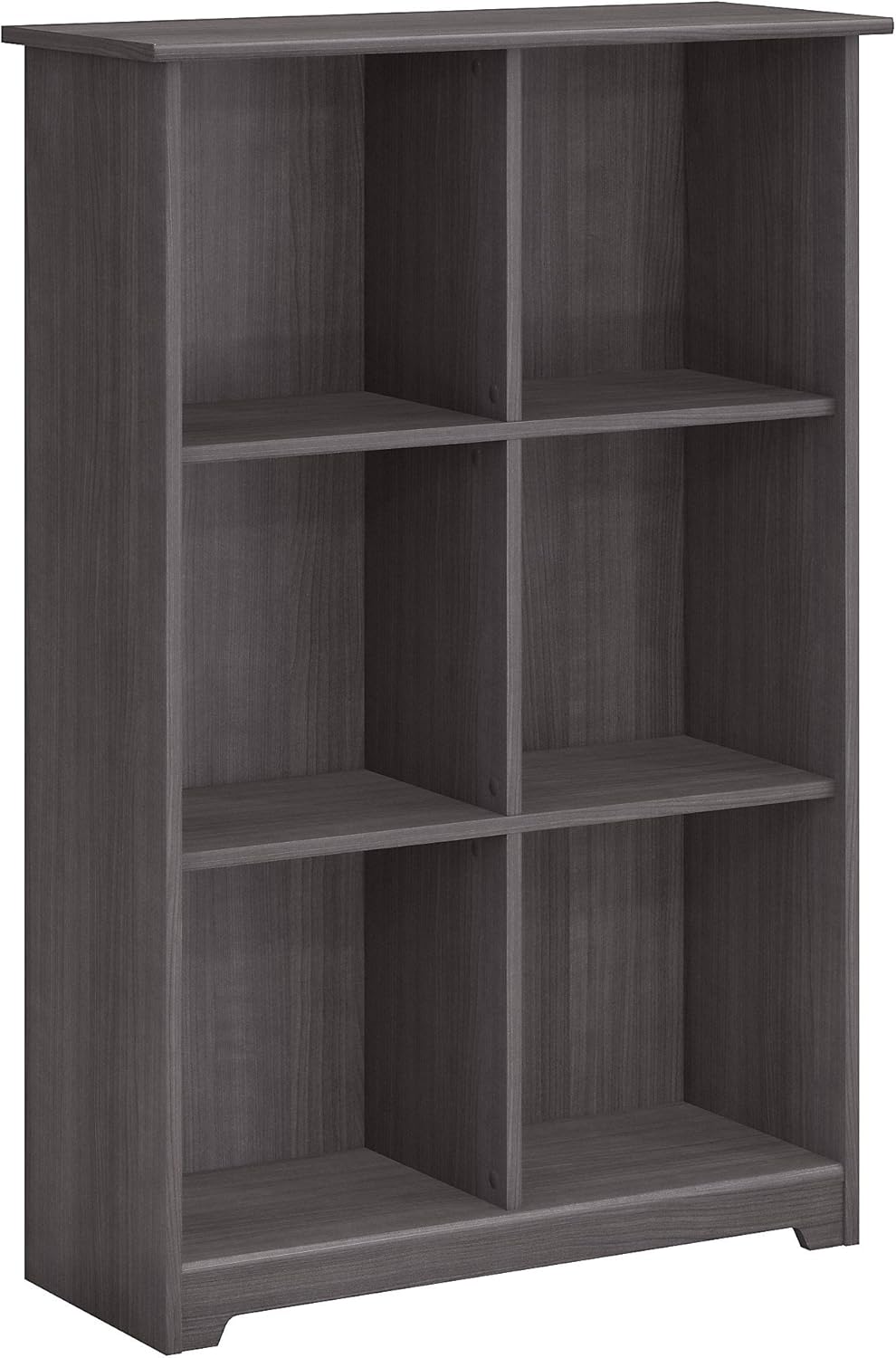 5 Shelf Bookcase and 60W Hutch, Heather Gray O409
