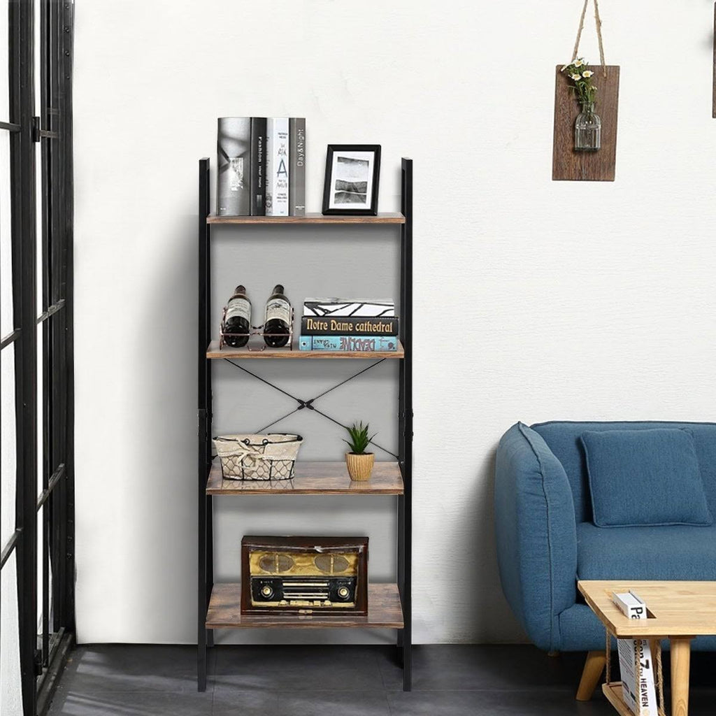 4-Tier Ladder Storage Rack Bookcase B118