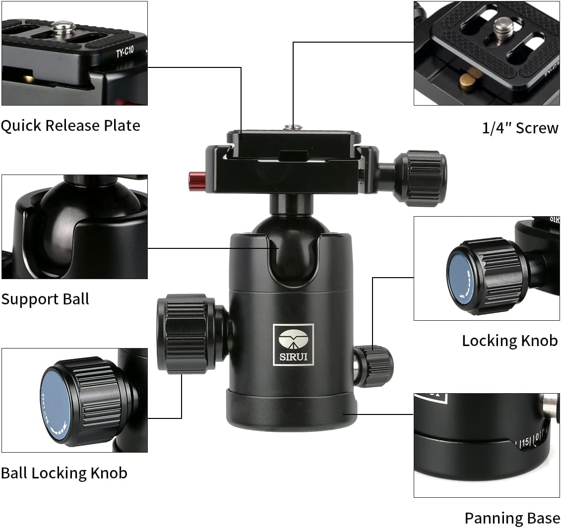 Mini Desktop Tripod with 360° Ball Head, Aluminum Tripod D40623