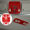 Red ABS Roof Reading Light Switch Panel Trim Cover 3 PCS S471517